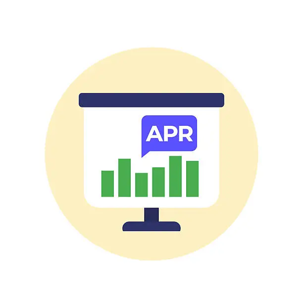 Line graph illustrating how credit card work APR and interest accumulation over time