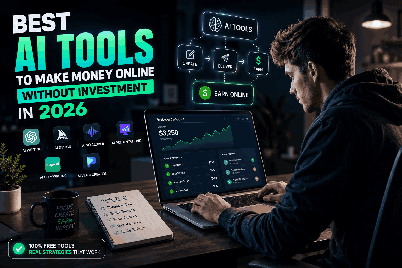 Best AI Tools to Make Money Online Without Investment in 2026